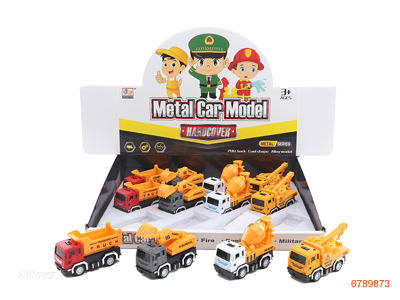 PULL BACK DIE-CAST TRUCK 12PCS/DISPLAY BOX