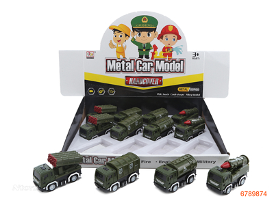 PULL BACK DIE-CAST MILITARY VEHICLE 12PCS/DISPLAY BOX