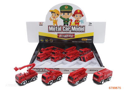 PULL BACK DIE-CAST FIRE ENGINE 12PCS/DISPLAY BOX