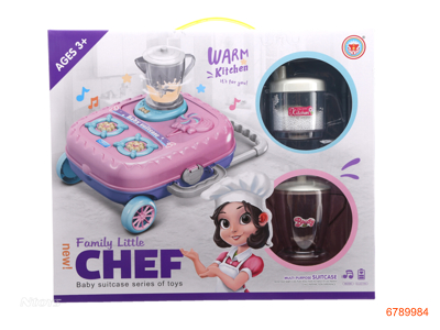 B/O COOKING SET W/LIGHT/MUSIC W/O 2AA BATTERIES