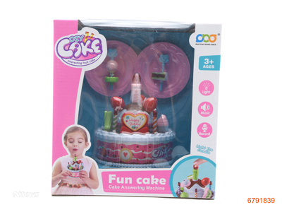 CAKE SET W/LIGHT/MUSIC W/O 3*AA BATTERIES