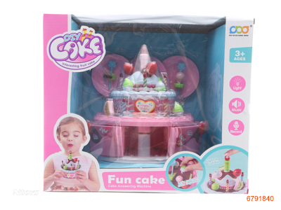 CAKE SET W/LIGHT/MUSIC W/O 3*AA BATTERIES