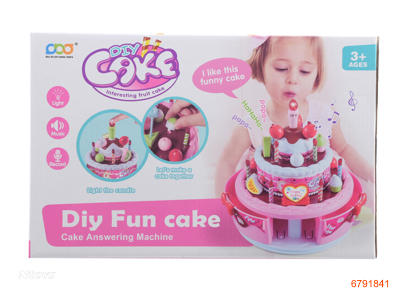 CAKE SET W/LIGHT/MUSIC W/O 3*AA BATTERIES