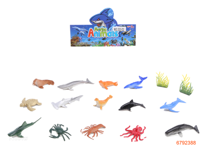 MARINE ANIMAL SET 16PCS