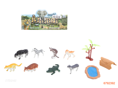 WILDLIFE ANIMAL SET 11PCS