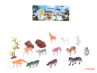 WILDLIFE ANIMAL SET 16PCS