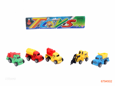 FREE WHEEL CAR 5PCS 10ASTD 4COLOURS