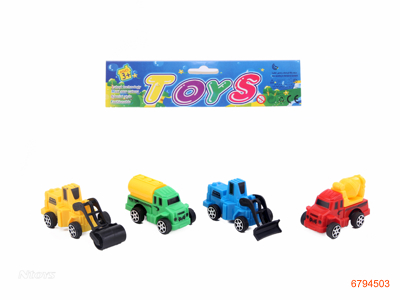 FREE WHEEL CAR 4PCS 10ASTD 4COLOURS