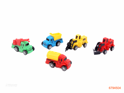 FREE WHEEL CAR 5PCS 10ASTD 4COLOURS