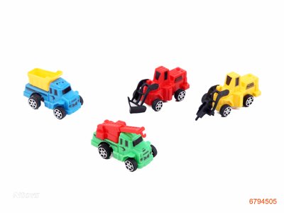 FREE WHEEL CAR 4PCS 10ASTD 4COLOURS