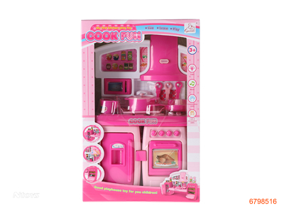 COOKING SET W/LIGHT/SOUND W/O 3*AA BATTERIES