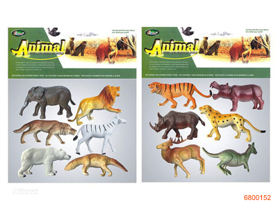 WILD ANIMAL 6PCS 2ASTD