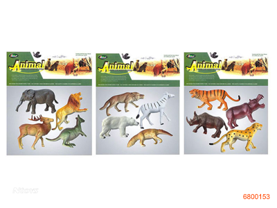 WILD ANIMAL 4PCS 3ASTD