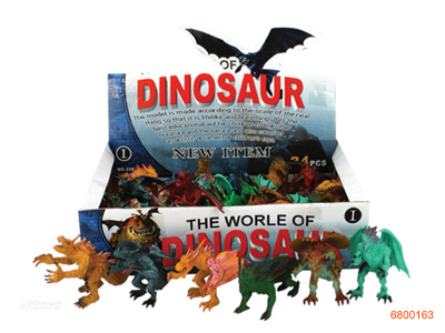 PVC 4''DINOSAUR 24PCS/BOX 12ASTD