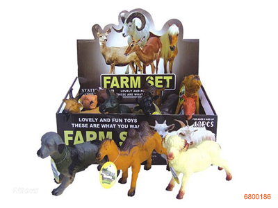 PVC COTTON FILLING WHISTLE PASTURE ANIMAL 12PCS/BOX