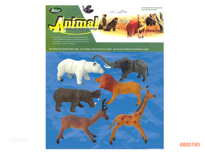 PVC COTTON FILLING WILD ANIMAL W/WHISTLE