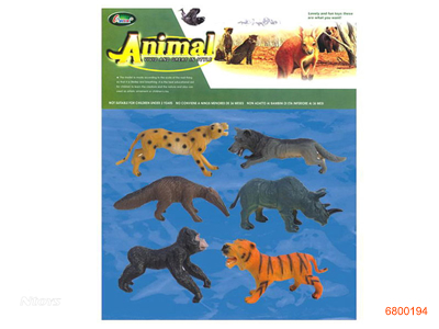 PVC COTTON FILLING WILD ANIMAL W/WHISTLE