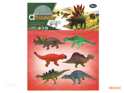 PVC COTTON FILING DINOSAUR W/WHISTLE