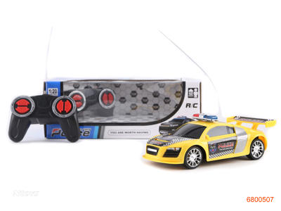 1:20 4CHANNELS R/C POLICE CAR W/O 3AA BATTERIES IN CAR 2AA BATTERIES IN CONTROLLER 2COLOUR