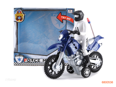 F/P SUV POLICE CAR MOTORCYCLE W/LIGHT/MUSIC/3*AG13 BATTERIES 2COLOUR