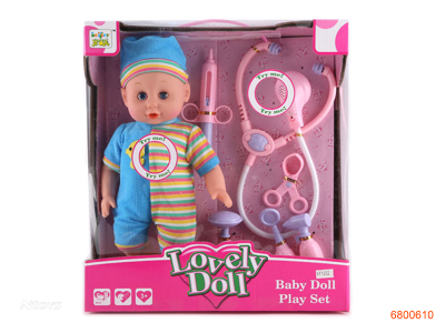 12''FASHION DOLL SET W/4SOUNDS/3*AG13 BATTERIES