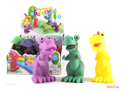 7''VINYL DINOSAUR W/SOUND 6PCS/BOX