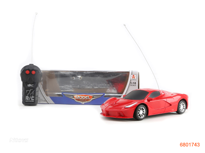 1:18 2CHANNELS R/C CAR.W/O 3AA BATTERIES IN CAR.2AA BATTERIES IN CONTROLLER.2COLOUR