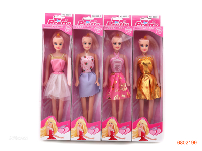 11.5''SOLID BODY FASHION DOLL,4ASTD MORE COLOUR