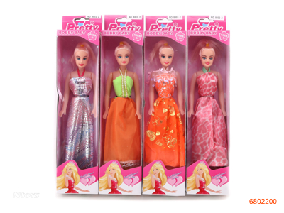 11.5''SOLID BODY FASHION DOLL,4ASTD MORE COLOUR