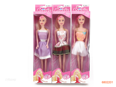 11.5''SOLID BODY FASHION DOLL,3ASTD MORE COLOUR