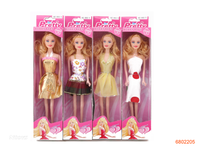 11.5''SOLID BODY FASHION DOLL,4ASTD MORE COLOUR