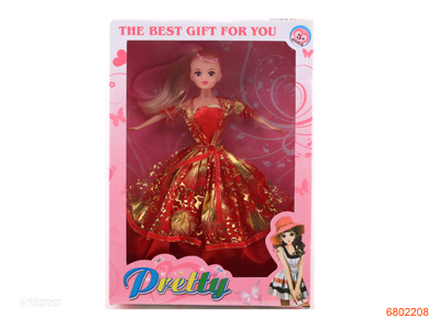 11.5''SOLID BODY FASHION DOLL,1ASTD 2COLOUR