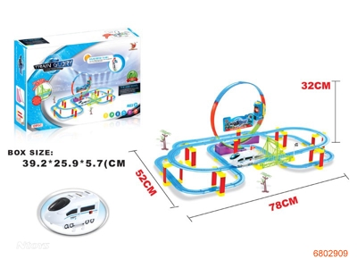 B/O TRAIN TRACK W/LIGHT W/O 6AAA BATTERIES