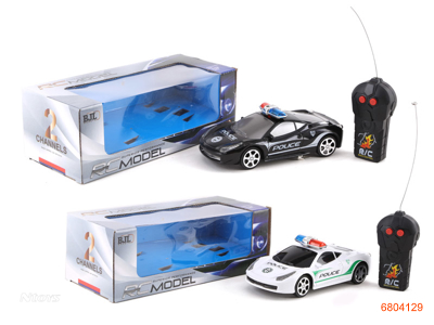 1:24 2CHANNELS R/C POLICE CAR ,W/O 3AA BATTERY IN CAR/2AA BATTERY IN CONTROLLER,2COULOUR