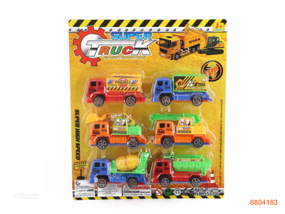 P/B CONSTRUCTION ENGINE 6PCS 6ASTD 5COLOUR