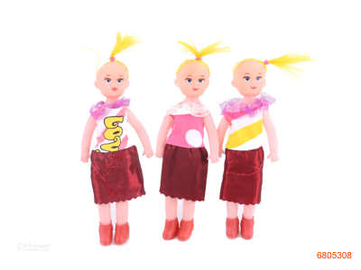 9'' EMPTY FASHION DOLL 3PCS