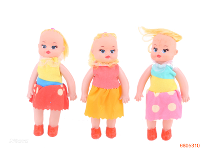 5'' EMPTY FASHION DOLL 3PCS