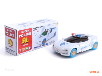 B/O POLICE CAR W/LIGHT/MUSIC W/O 3AA BATTERIES