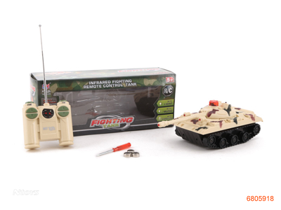 R/C TANK W/LIGHT/SOUND W/O 4AAA BATTERIES IN CAR W/3*AG13 BATTERIES IN CONTROLLER