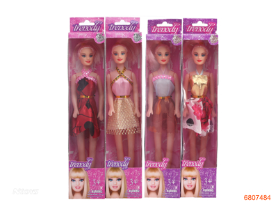 11.5''EMPTY BODY FASHION DOLL 4ASTD MORE COLOUR