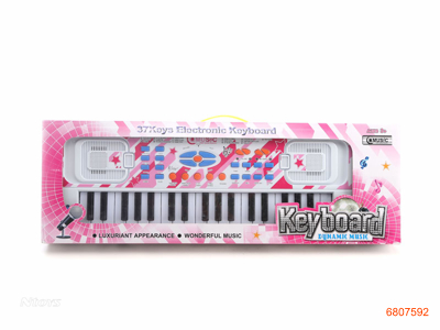 ELECTRIC KEYBOARD W/MICROPHONE W/O 4AA BATTERIES 2COLOUR