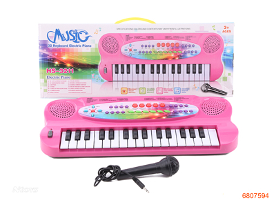 ELECTRIC KEYBOARD W/MICROPHONE W/O 4AA BATTERIES