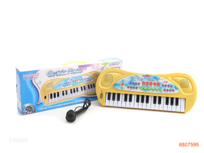 ELECTRIC KEYBOARD W/MICROPHONE W/O 4AA BATTERIES 2COLOUR