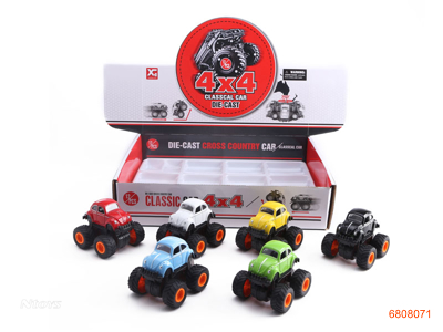 FRICTION DIE-CAST CAR 12PCS/BOX 4COLOUR