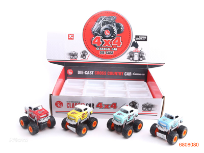 FRICTION DIE-CAST CAR 12PCS/BOX 4COLOUR