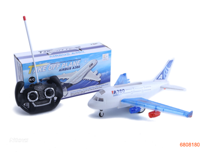 4CHANNELS R/C PLANE W/LIGHT/SOUND W/O 3AA BATTERIES IN BODY,2AA BATTERIES IN CONTROLLER