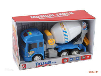 FRICTION TRUCK W/LIGHT/MUSIC,W/O 3*AA BATTERIES