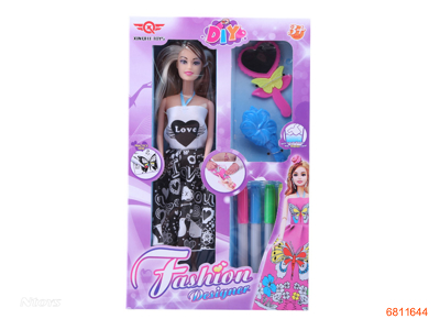 11''SOLID BODY FASHION DOLL SET