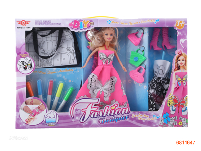 11''SOLID BODY FASHION DOLL SET