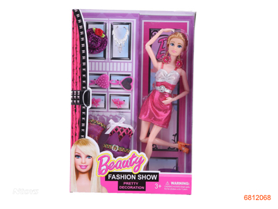 12''SOLID BODY FASHION DOLL SET